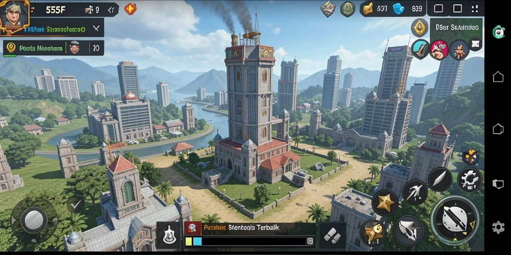 Screenshot utama menampilkan gameplay mendebarkan dari 555F.