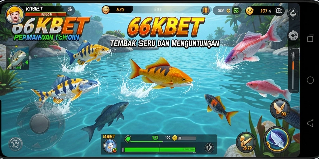 Tampilan gameplay Tembak Ikan yang seru dan berwarna.