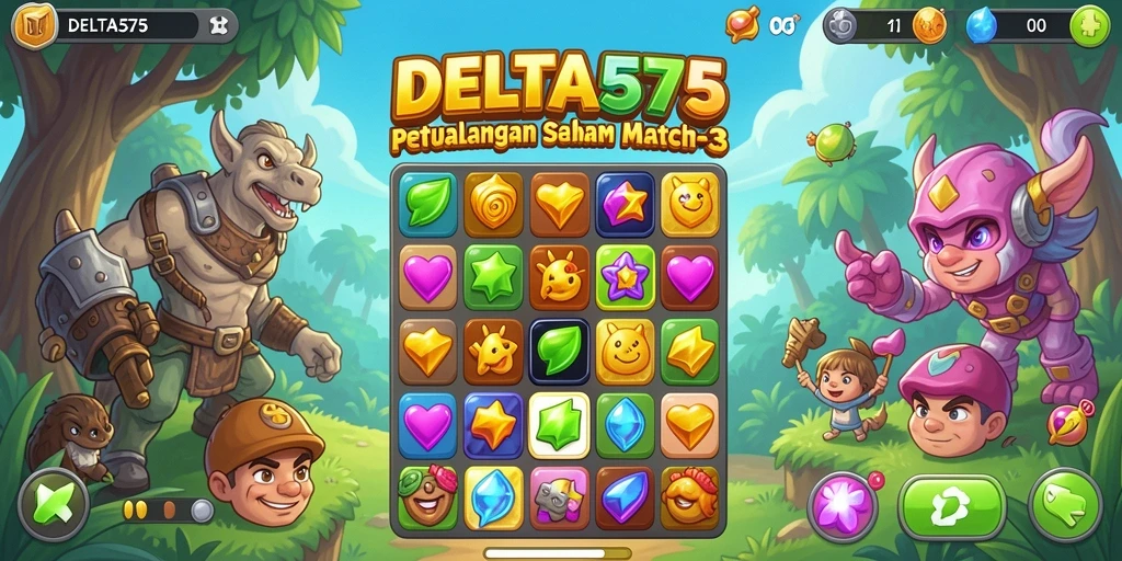 Tampilan gameplay DELTA575 yang seru dan penuh warna.