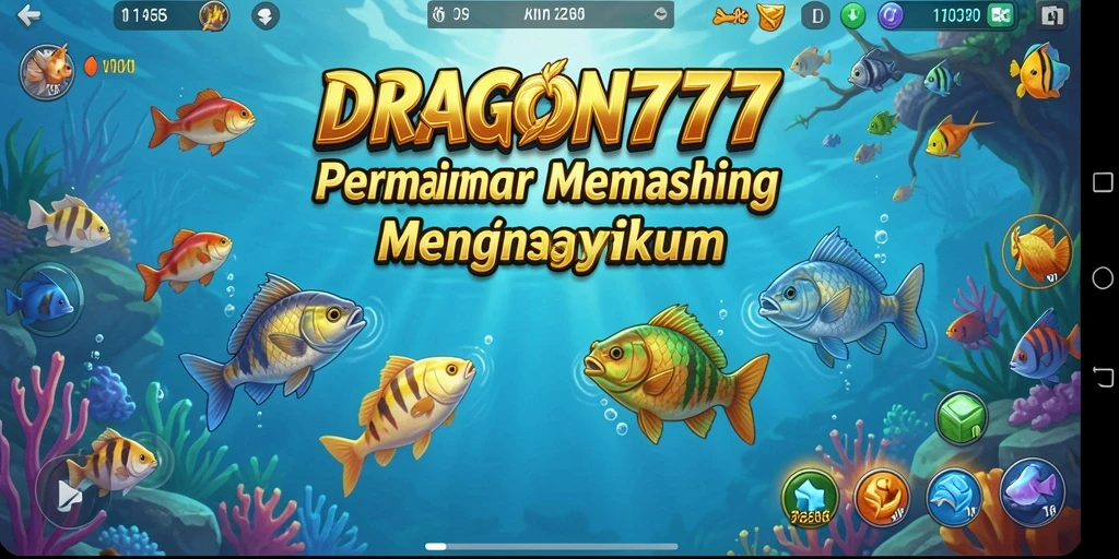Screenshot DRAGON777 menampilkan gameplay seru memancing ikan.