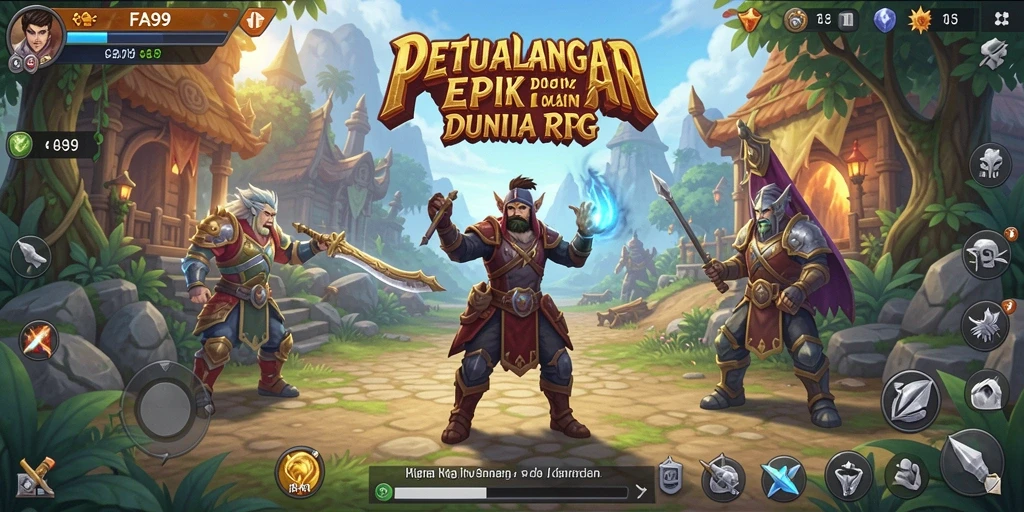 Tampilan gameplay FA99 yang menawan dan penuh aksi RPG.
