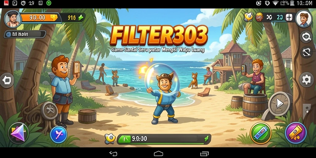 Tampilan gameplay FILTER303 yang seru dan menghibur.
