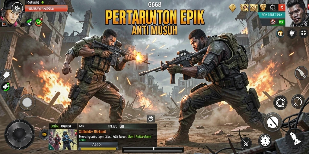 Gameplay seru G668 dengan pertarungan epik dan karakter unik.