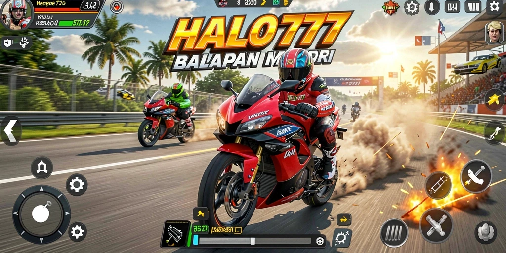 Gameplay seru balapan motor di HALO777 dengan grafis memukau.