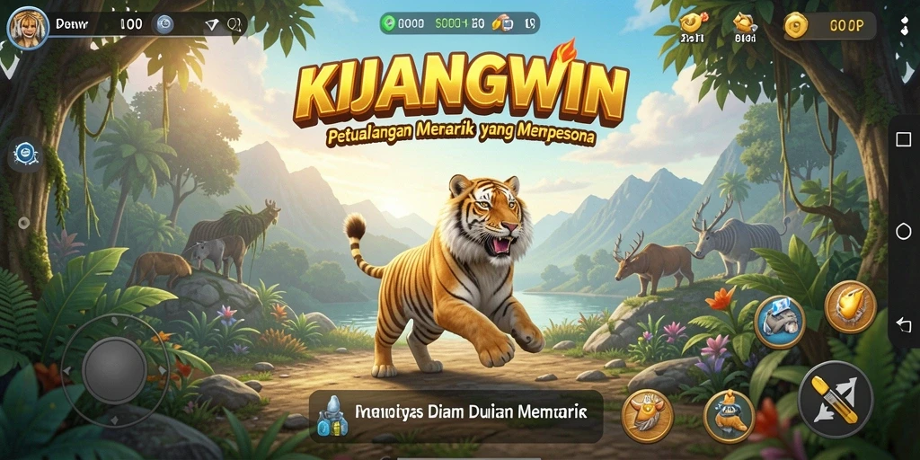 Screenshot KIJANGWIN menunjukkan aksi petualangan yang mendebarkan.