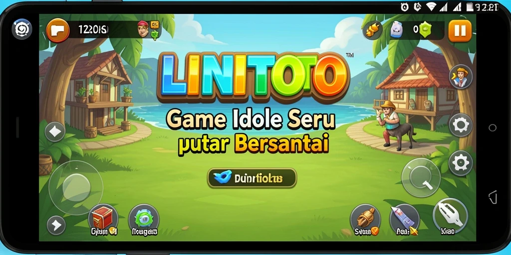 Tampilan gameplay menarik dari LINITOTO dengan karakter yang berkembang.