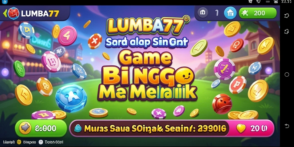Tampilan gameplay LUMBA77 dengan suasana Bingo yang seru.