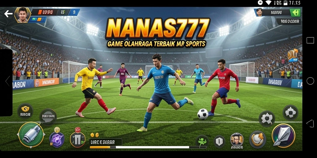 Screenshot NANAS777 menunjukkan pemain bertanding dalam permainan olahraga seru.