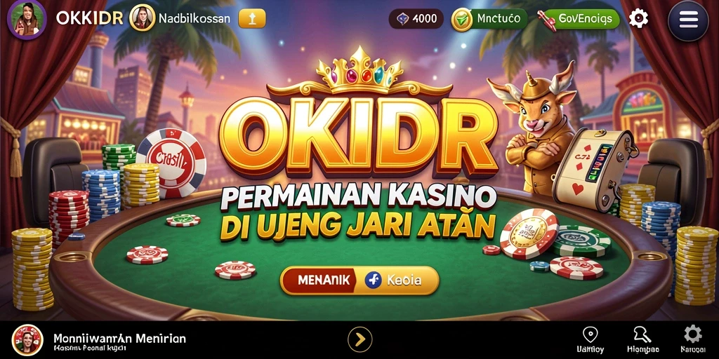 Tampilan gameplay Kasino yang menarik dan interaktif di OKIDR.