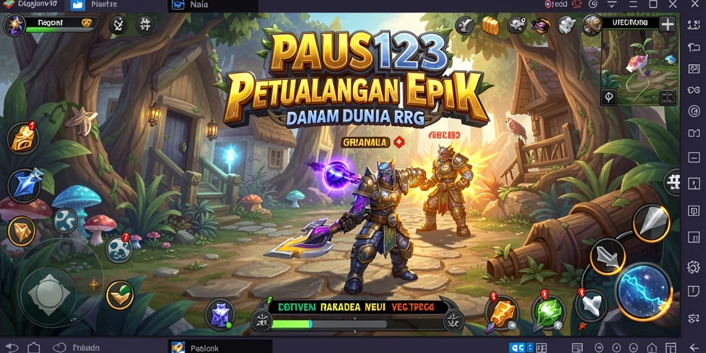Tampilan gameplay PAUS123 dengan pertarungan epik dan eksplorasi dunia yang menarik.