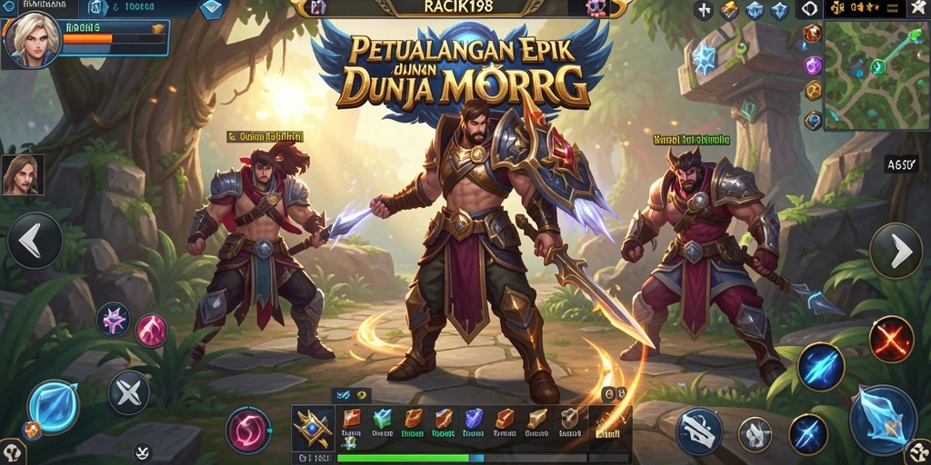 Tangkapan layar menampilkan aksi seru dalam gameplay MMORPG