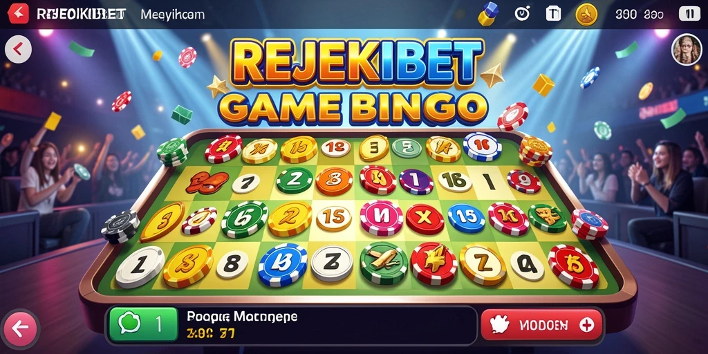 Screenshot gameplay <strong>REJEKIBET</strong> menampilkan suasana permainan Bingo yang seru.