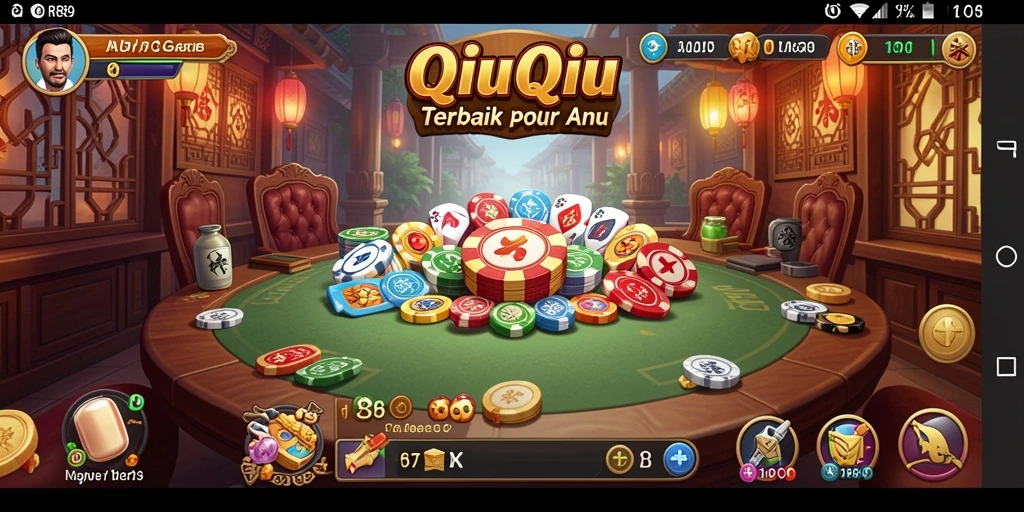 Tampilan gameplay QiuQiu yang menyenangkan dan interaktif.
