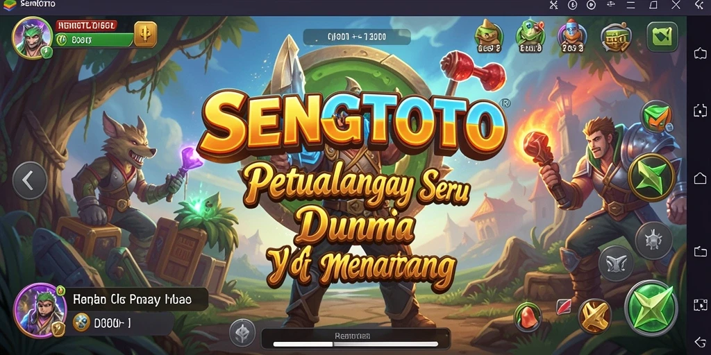 Tampilan utama SENGTOTO yang menunjukkan aksi petualangan yang seru.