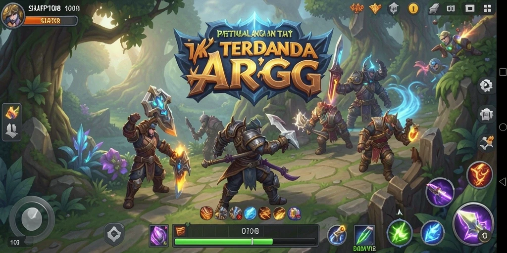 Screenshot utama menampilkan pertarungan seru dalam game ARPG.