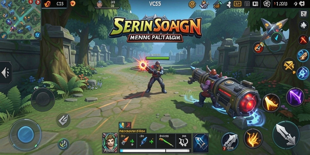 Tampilan gameplay VC55 yang intens dan menarik dari sudut pandang strategis.