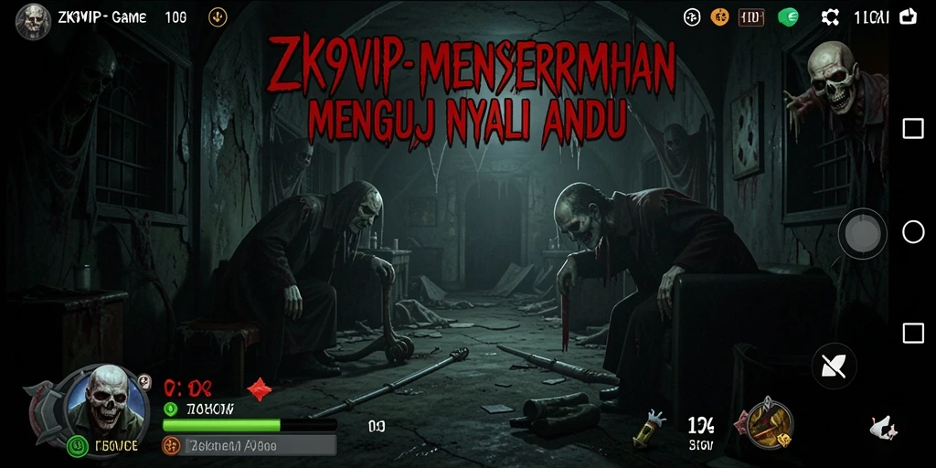 Screenshot ZK9VIP menampilkan momen menyeramkan dalam gameplay.